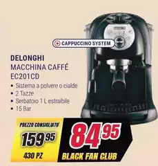 De Longhi - Macchina Caffé EC201CD De Longhi - Macchina Caffé EC201CD