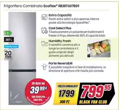 Samsung - Frigorifero Combinato Ecoflex RB38T607BS9 Samsung - Frigorifero Combinato Ecoflex RB38T607BS9