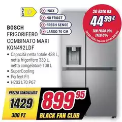 Bosch - Frigorifero Combinato Maxi KGN492LDF Bosch - Frigorifero Combinato Maxi KGN492LDF