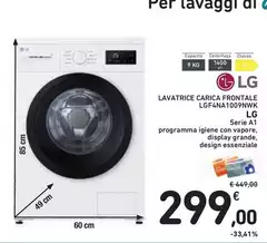 LG - Lavatrice Carica Frontale F4NA1009NWK LG - Lavatrice Carica Frontale F4NA1009NWK