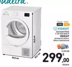 Indesit - Asciugatrice Cd 920 Ww It Indesit - Asciugatrice Cd 920 Ww It