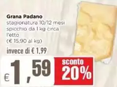 Grana Padano - Stagionatura 10/12 Mesi Spicchio Grana Padano - Stagionatura 10/12 Mesi Spicchio