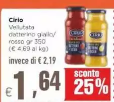 Cirio - Vellutata Datterino Giallo/Rosso Cirio - Vellutata Datterino Giallo/Rosso