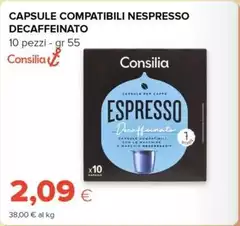 Consilia - Capsule Compatibili Nespresso Decaffeinato Consilia - Capsule Compatibili Nespresso Decaffeinato