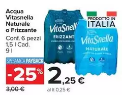 Vitasnella - Acqua Naturale O Frizzante Vitasnella - Acqua Naturale O Frizzante