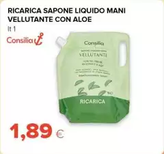 Consilia - Ricarica Sapone Liquido Mani Vellutante Con Aloe Consilia - Ricarica Sapone Liquido Mani Vellutante Con Aloe