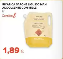 Consilia - Ricarica Sapone Liquido Mani Addolcente Con Miele Consilia - Ricarica Sapone Liquido Mani Addolcente Con Miele