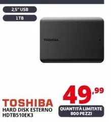 Toshiba - Hard Disk Esterno HDTB510EK3 