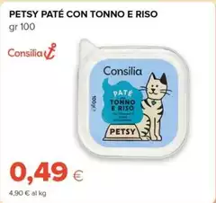 Consilia - Petsy Pate Con Tonno E Riso Consilia - Petsy Pate Con Tonno E Riso