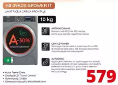 Hotpoint - H8 09ADS Gpower It Lavatrice A Carica Frontale