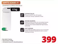 Hotpoint - Ariston Lavatrice A Libera Installazione WMTG 625BS IT