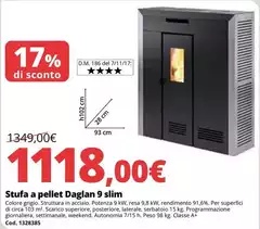 Stufa A Pellet Daglan 9 Slim Stufa A Pellet Daglan 9 Slim