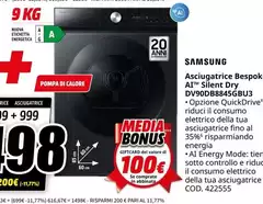 Samsung - Asciugatrice Bespook Al''Slient Dry Dv90db884sgbu3