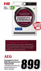 Aeg - Asciugatrice Serie 6000 Absolutecare TR812DGH9B
