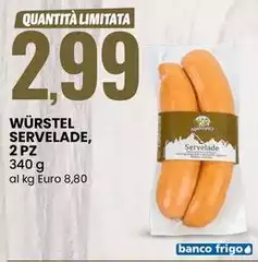 Servelade - Würstel , 2 Pz