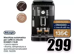 De Longhi - Macchina Automatica Per Caffè In Chicchi ECAM21.116.B De Longhi - Macchina Automatica Per Caffè In Chicchi ECAM21.116.B
