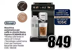 De Longhi - Macchina Automatica Per Caffè In Chicchi Eletta Explore Ecam450.65.g De Longhi - Macchina Automatica Per Caffè In Chicchi Eletta Explore Ecam450.65.g