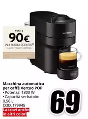 Motorola - Macchina Automatica Per Caffè Vertuo Pop Motorola - Macchina Automatica Per Caffè Vertuo Pop