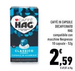 Hag - Caffè In Capsule Decaffeinato Hag - Caffè In Capsule Decaffeinato