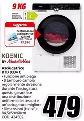 Koenic - Asciugatrice Ktd 9334 C