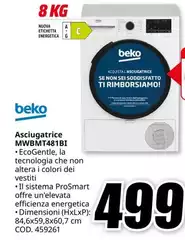 Beko - Asciugatrice MWBMT481BI