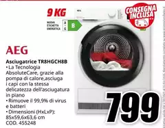 Aeg - Asciugatrice TR8HGH8B