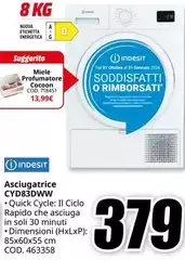 Indesit - Asciugatrice CXD83DWW
