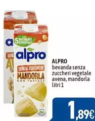 Alpro - Bevanda Senza Zuccheri Vegetale Avena