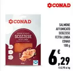 Conad - Salmone Affumicato Scqzzese Fetta Lunga