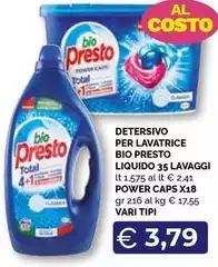 Bio Presto - Detersivo Per Lavatrice  Bio Presto - Detersivo Per Lavatrice