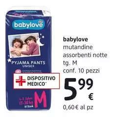 Babylove - Mutandine Notte Tg. M Conf. 10 Pezzi Babylove - Mutandine Notte Tg. M Conf. 10 Pezzi