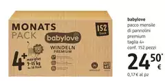 Babylove - Pacco Mensile Di Pannolini Premium Tg. 4+ Conf. 152 Pezzi Babylove - Pacco Mensile Di Pannolini Premium Tg. 4+ Conf. 152 Pezzi