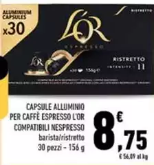 L'or espresso - Capsule Alluminio Per Caffè Espresso Compatibili Nespresso L'or espresso - Capsule Alluminio Per Caffè Espresso Compatibili Nespresso