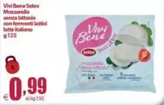 Selex - Vivi Bene Mozzarella Senza Lattosio Con Fermenti Lattici Latte Italiano