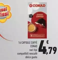 Conad - 16 Capsule Caffè Conad - 16 Capsule Caffè