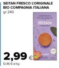 Compagnia italiana - Seitan Fresco L'originale Bio Compagnia italiana - Seitan Fresco L'originale Bio