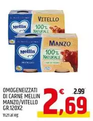 Mellin - Omogeneizzati Di Carne Manzo/Vitello