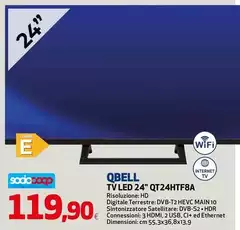 Qbell technology - Tv Led 24" QT24HTF8A Qbell technology - Tv Led 24" QT24HTF8A