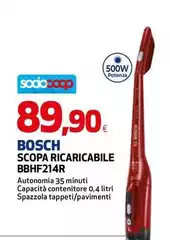 Bosch - Scopa Ricaricabile Bbhf214r Bosch - Scopa Ricaricabile Bbhf214r