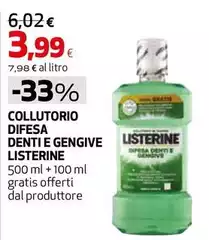 Listerine - Collutorio Difesa Denti E Gengive Listerine - Collutorio Difesa Denti E Gengive