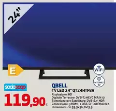 Qbell technology - Tv Led 24" QT24HTF8A