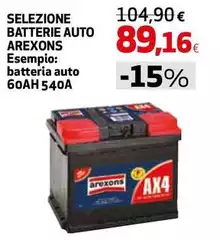 Arexons - Selezione Batterie Auto Arexons - Selezione Batterie Auto