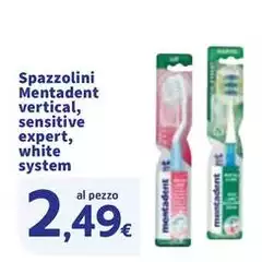 Mentadent - Spazzolini Vertical, Sensitive Expert, White System Mentadent - Spazzolini Vertical, Sensitive Expert, White System