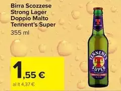Tennent's - Birra Scozzese Strong Lager Doppio Malto  Super
