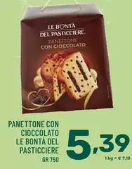 Panettone Con Cioccolato Le Bontà Del Pasticciere Panettone Con Cioccolato Le Bontà Del Pasticciere