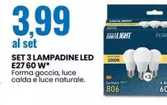 Star'S Light - Set 3 Lampadine Led E27 60 W