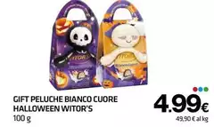 Witor's - Gift Peluche Bianco Cuore Halloween