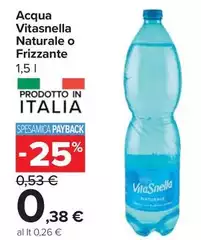 Vitasnella - Acqua Naturale O Frizzante Vitasnella - Acqua Naturale O Frizzante
