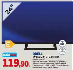 Qbell technology - Tv Led 24" QT24HTF8A