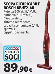 Bosch - Scopa Ricaricabile Bbhf214r Bosch - Scopa Ricaricabile Bbhf214r